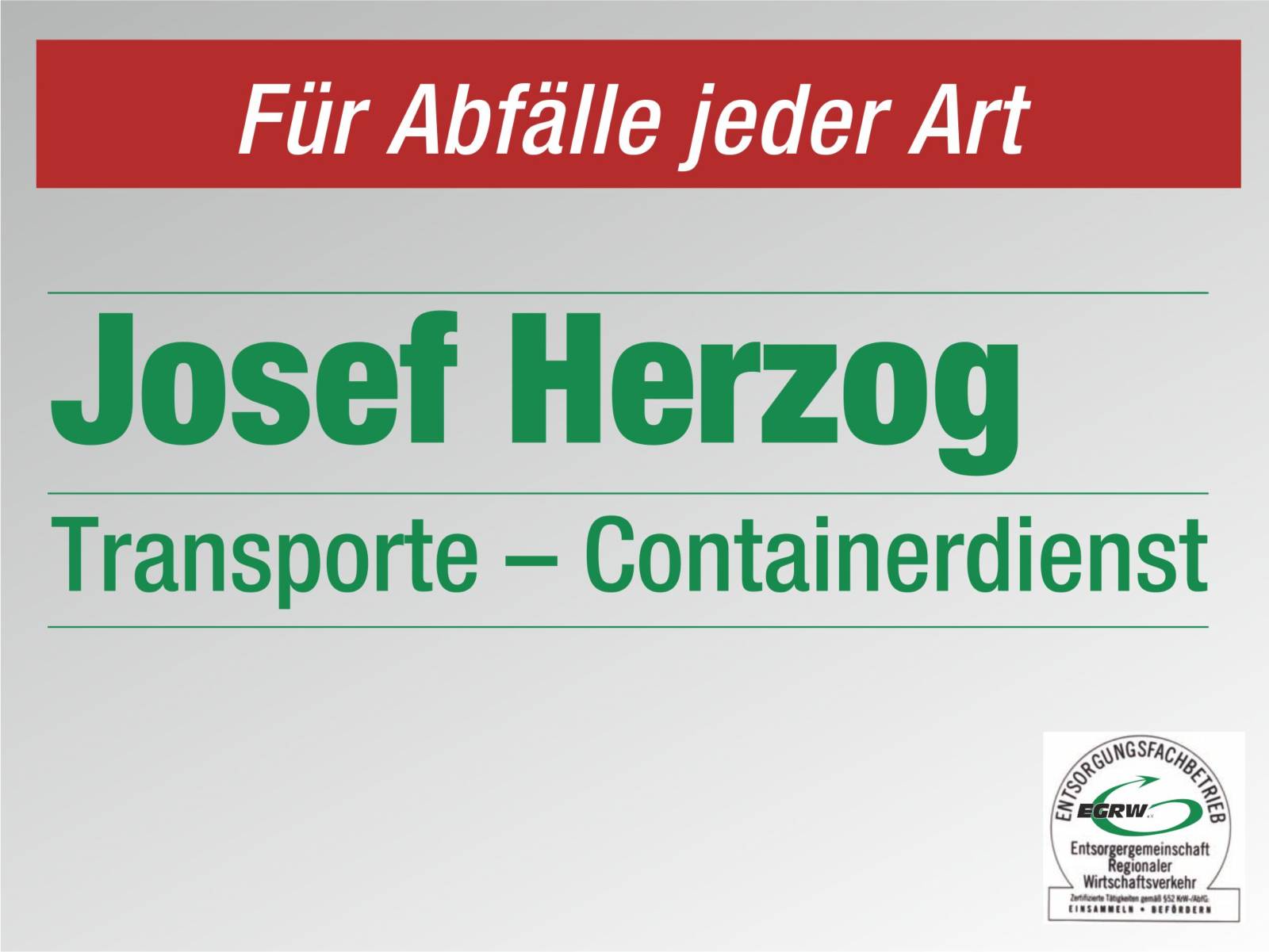 Josef Herzog Transport – Container Service & Disposal